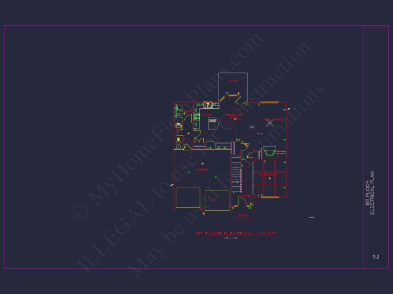 Elegant house Plan with CAD Blueprint and Modern Designs