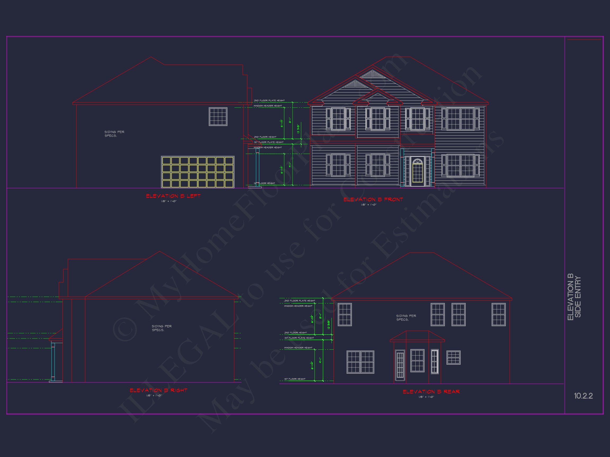 Elegant house Plan with CAD Blueprint and Modern Designs