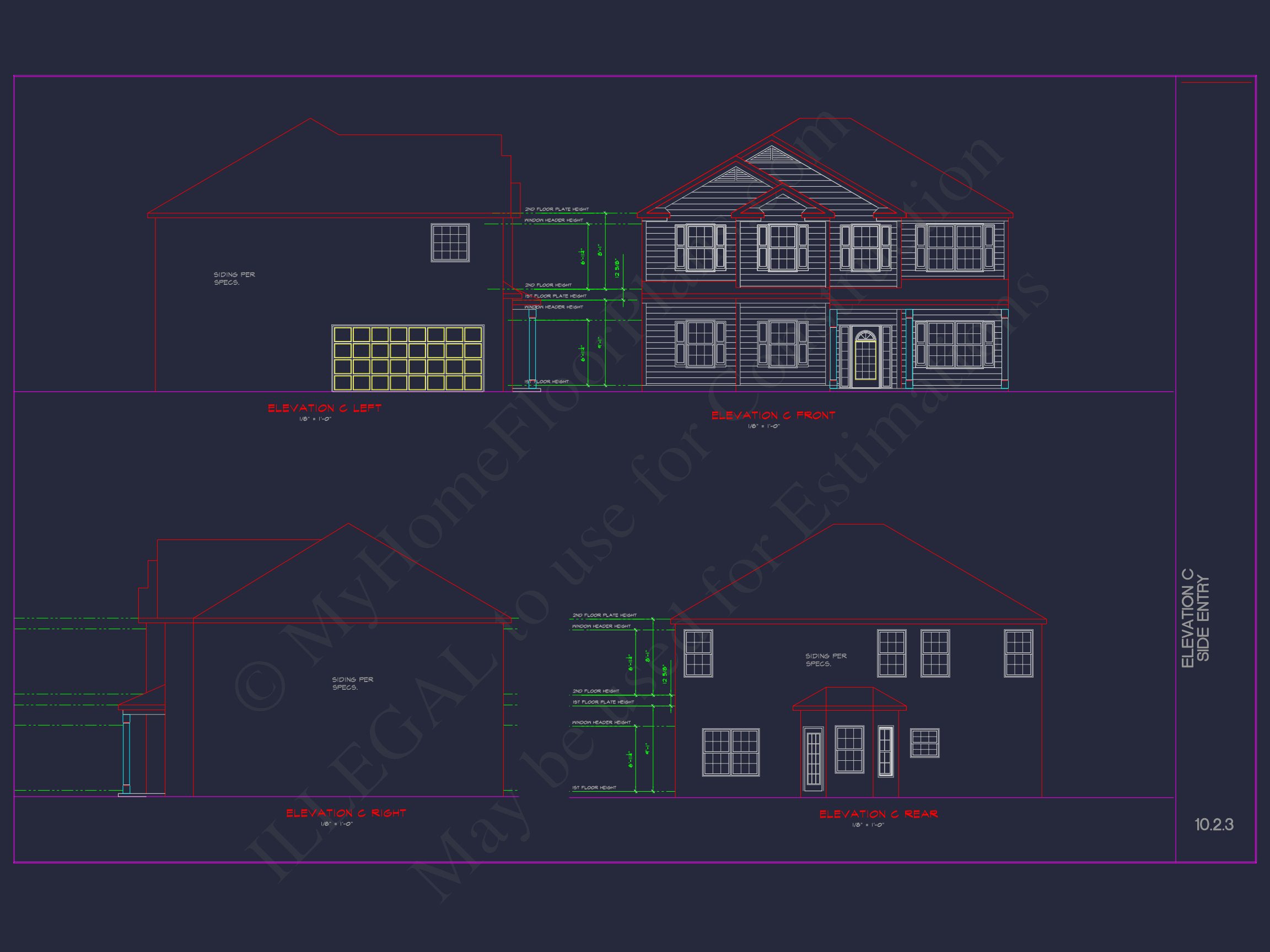 Elegant house Plan with CAD Blueprint and Modern Designs