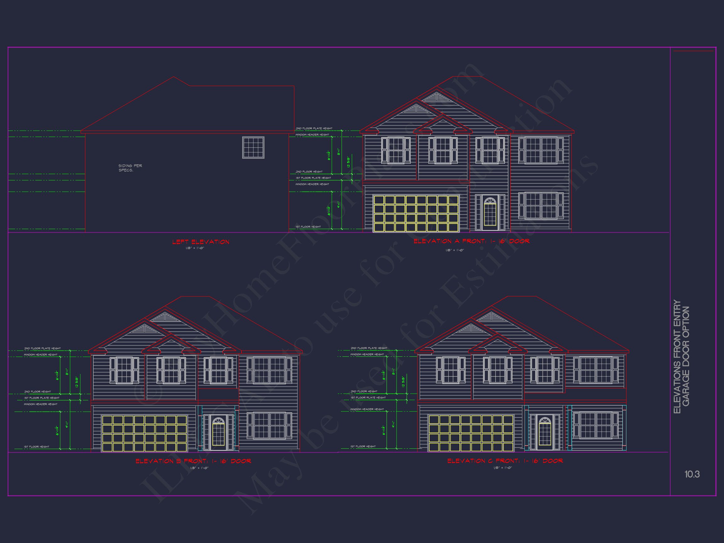 Elegant house Plan with CAD Blueprint and Modern Designs