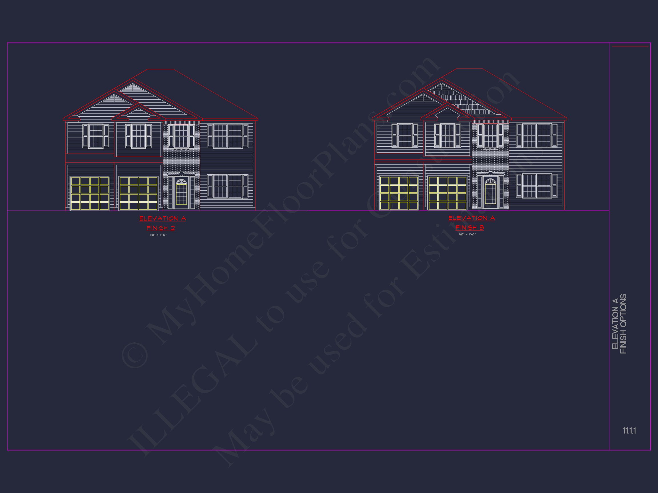 Elegant house Plan with CAD Blueprint and Modern Designs
