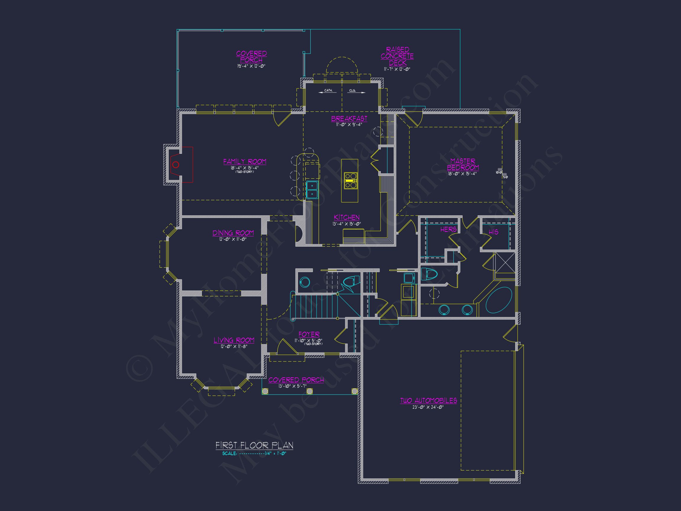 Elegant house Plan with CAD Blueprint & Modern Designs