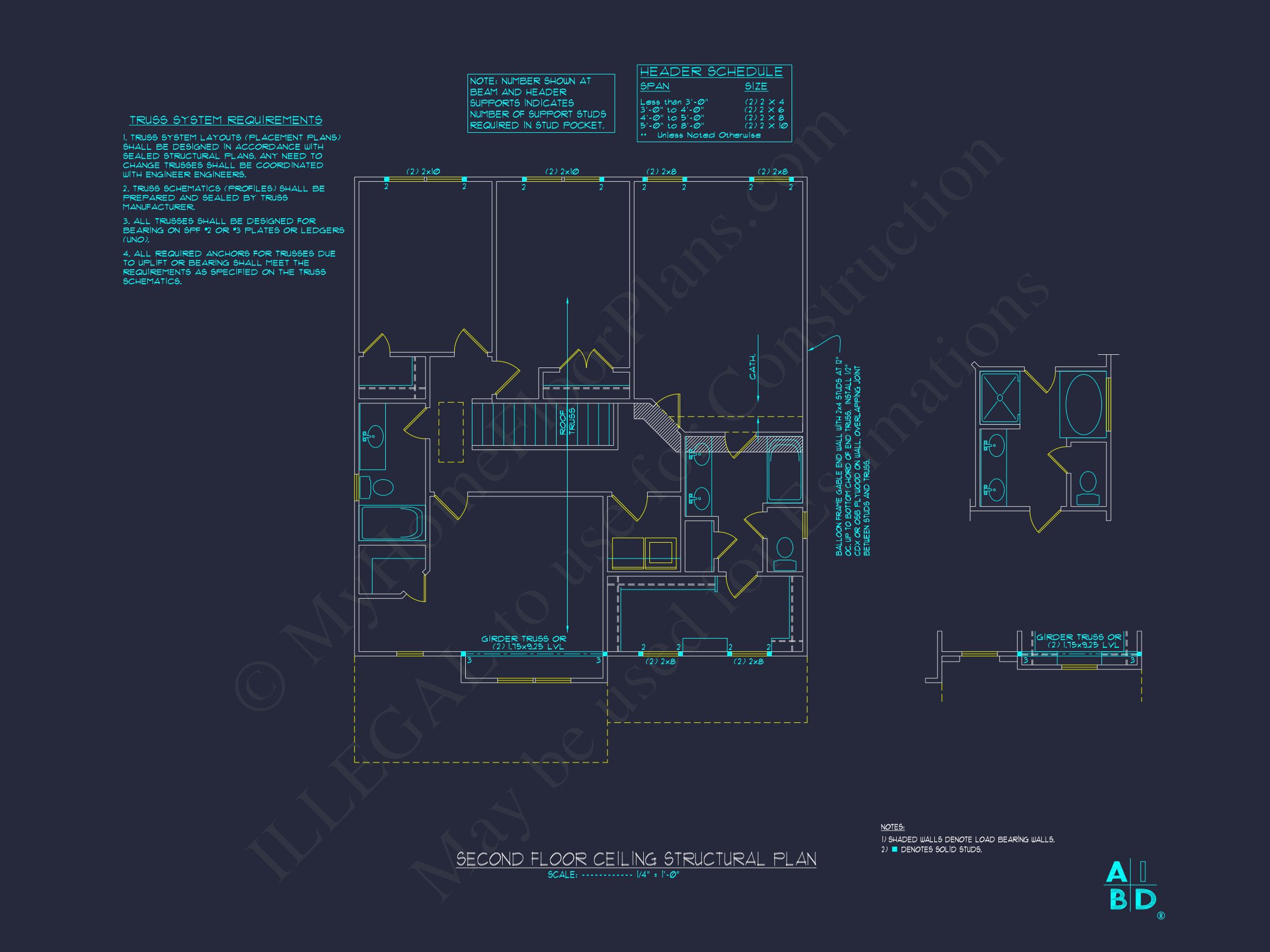 Elegant house Plan with CAD Design: 3 Bed,2.5 Bath Blueprint