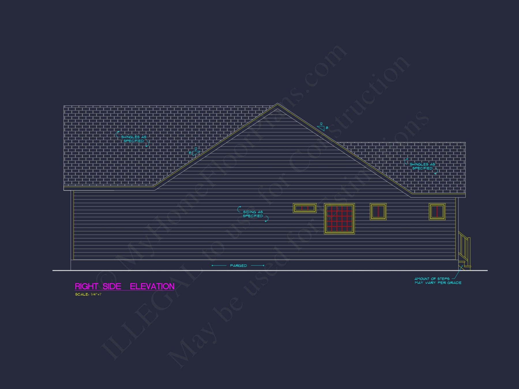 Elegant house Plan with Open Floor Blueprint & CAD Designs