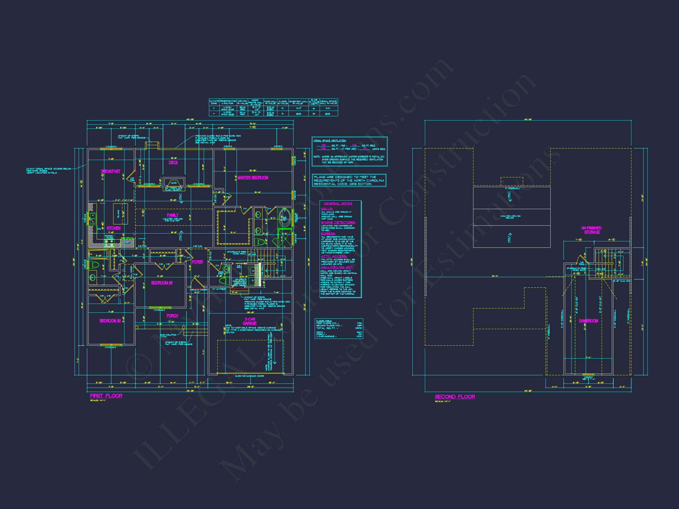 Elegant house Plan with Open Floor Blueprint & CAD Designs