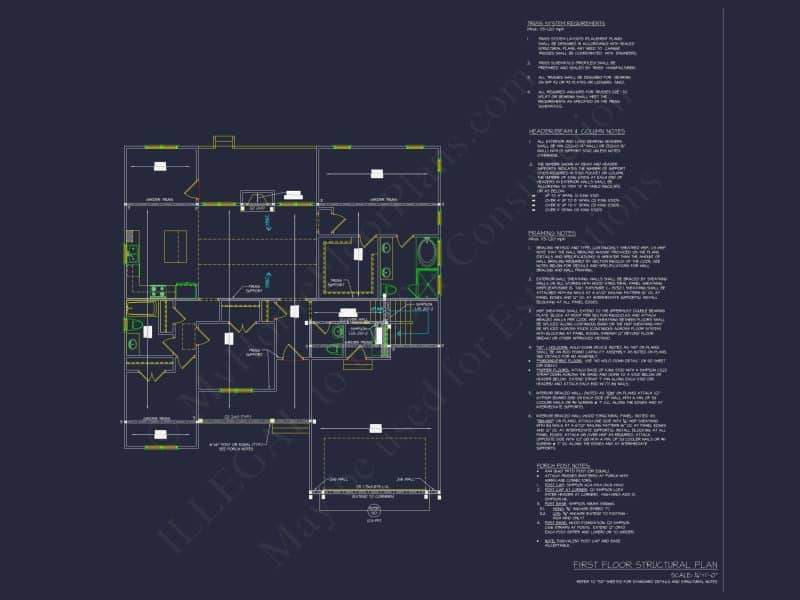 Elegant house Plan with Open Floor Blueprint & CAD Designs
