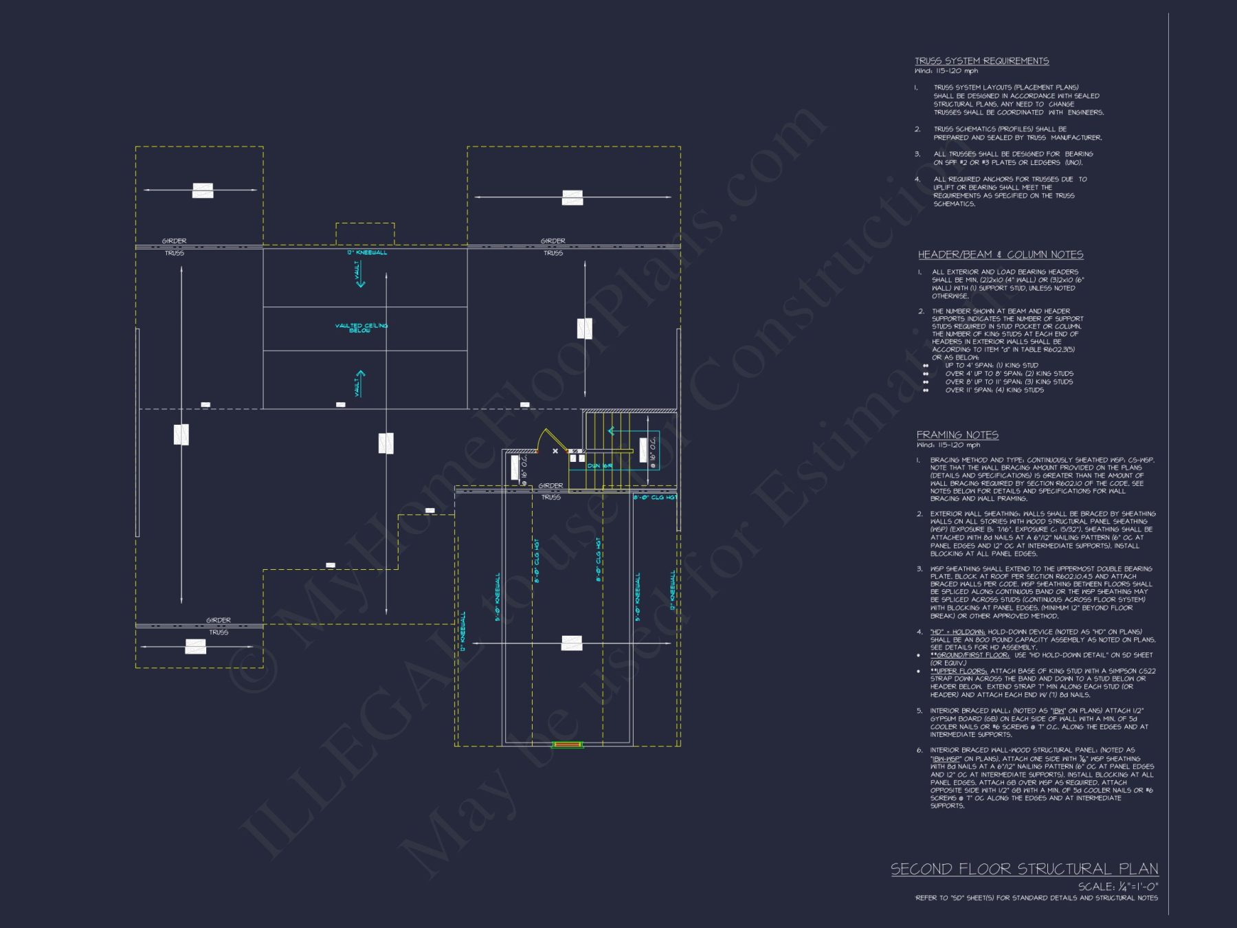 Elegant house Plan with Open Floor Blueprint & CAD Designs