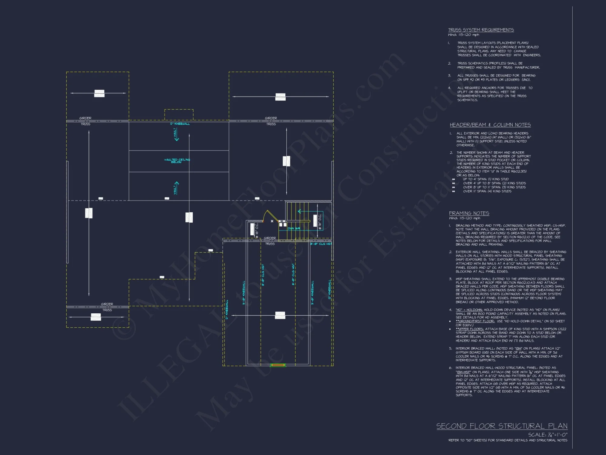 Elegant house Plan with Open Floor Blueprint & CAD Designs