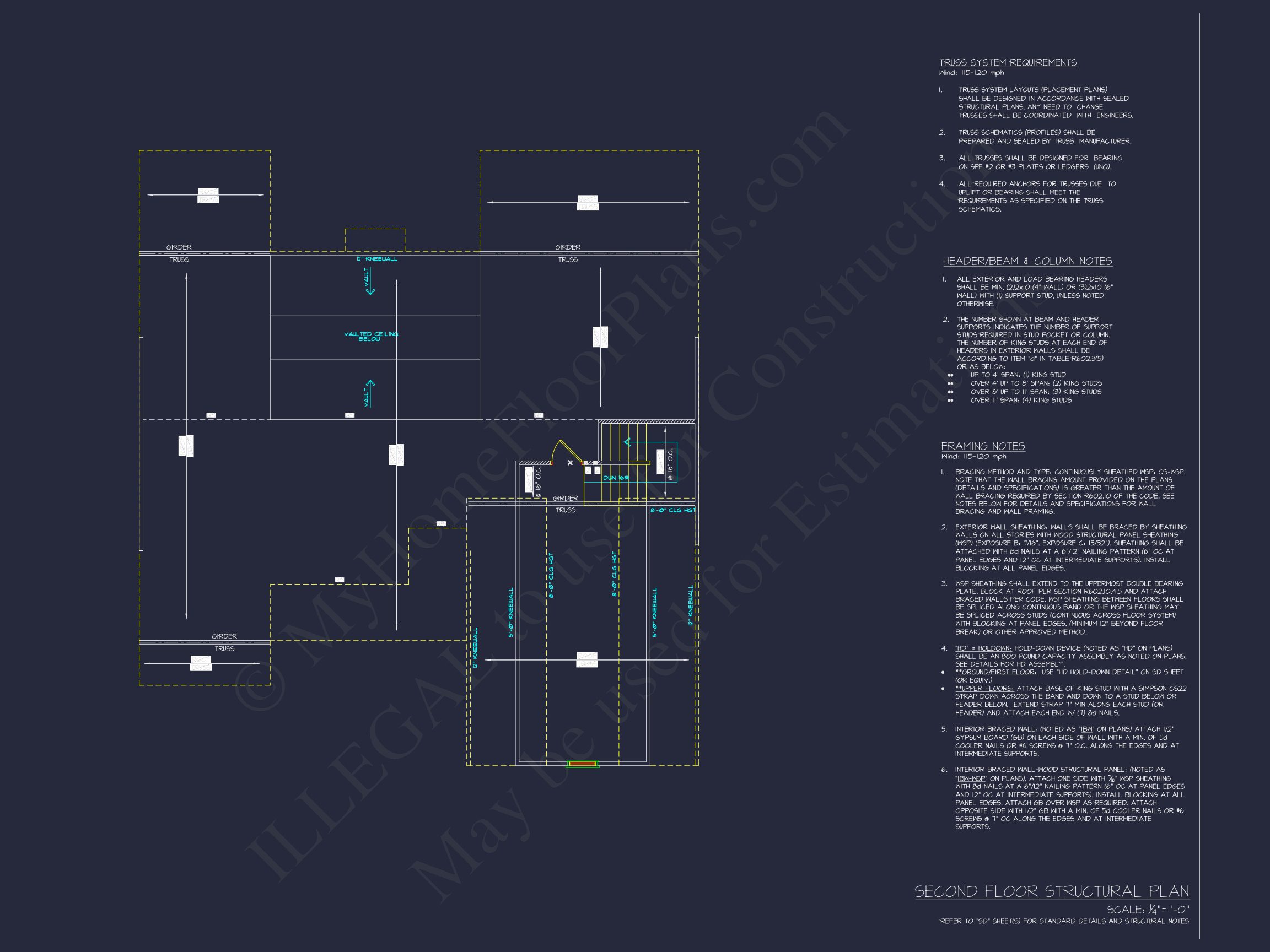 Elegant house Plan with Open Floor Blueprint & CAD Designs