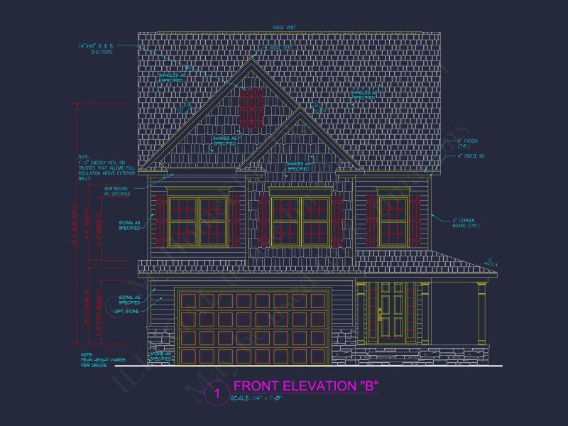 Elegant house Plan with 2 Floors, CAD Designs & Blueprint