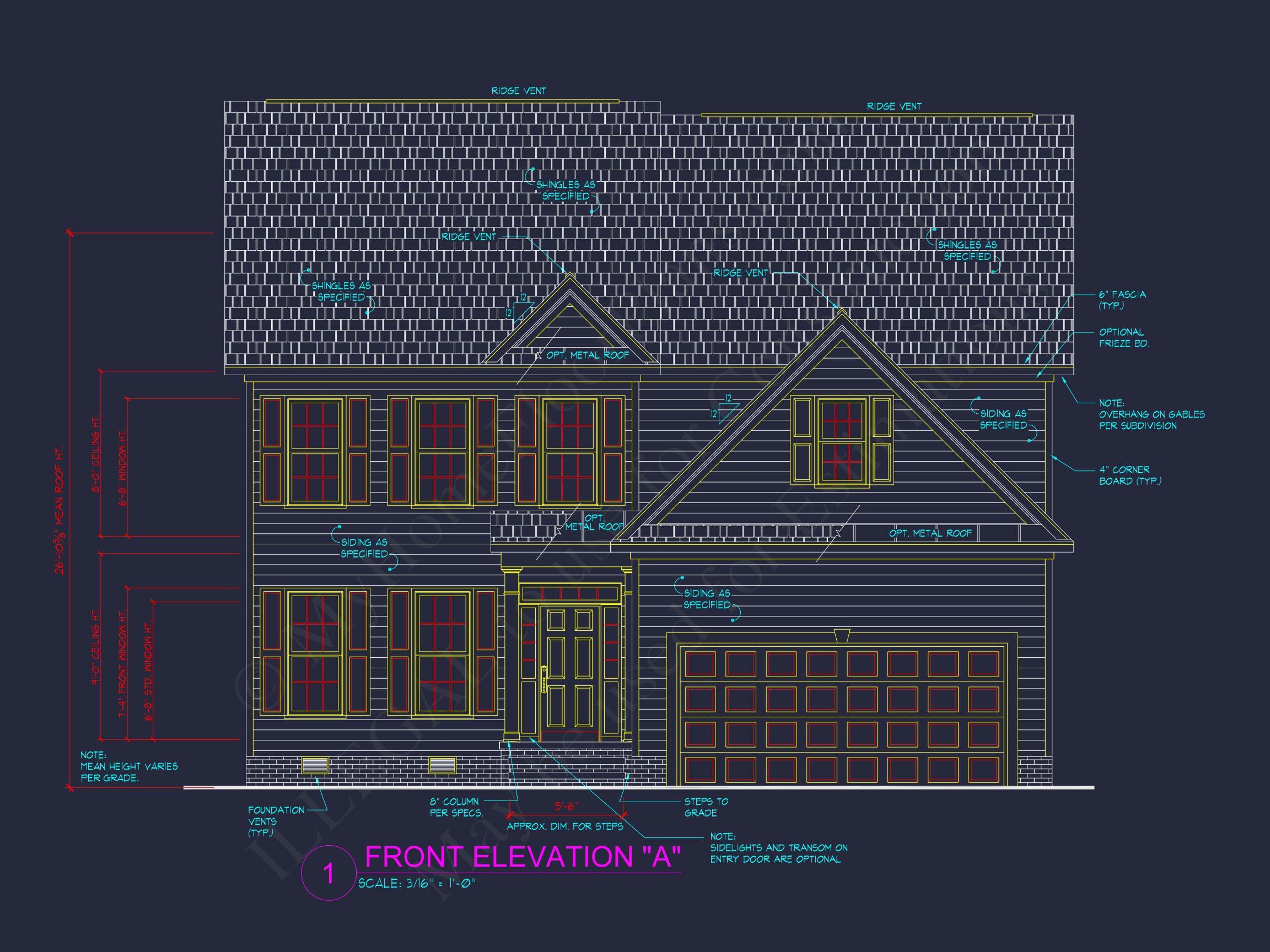 Elegant house Plan with 2-Story CAD Floor Designs and Blueprint