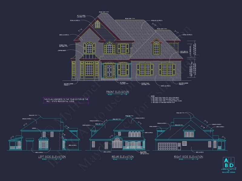 Elegant house Plan with CAD Blueprint & Modern Designs