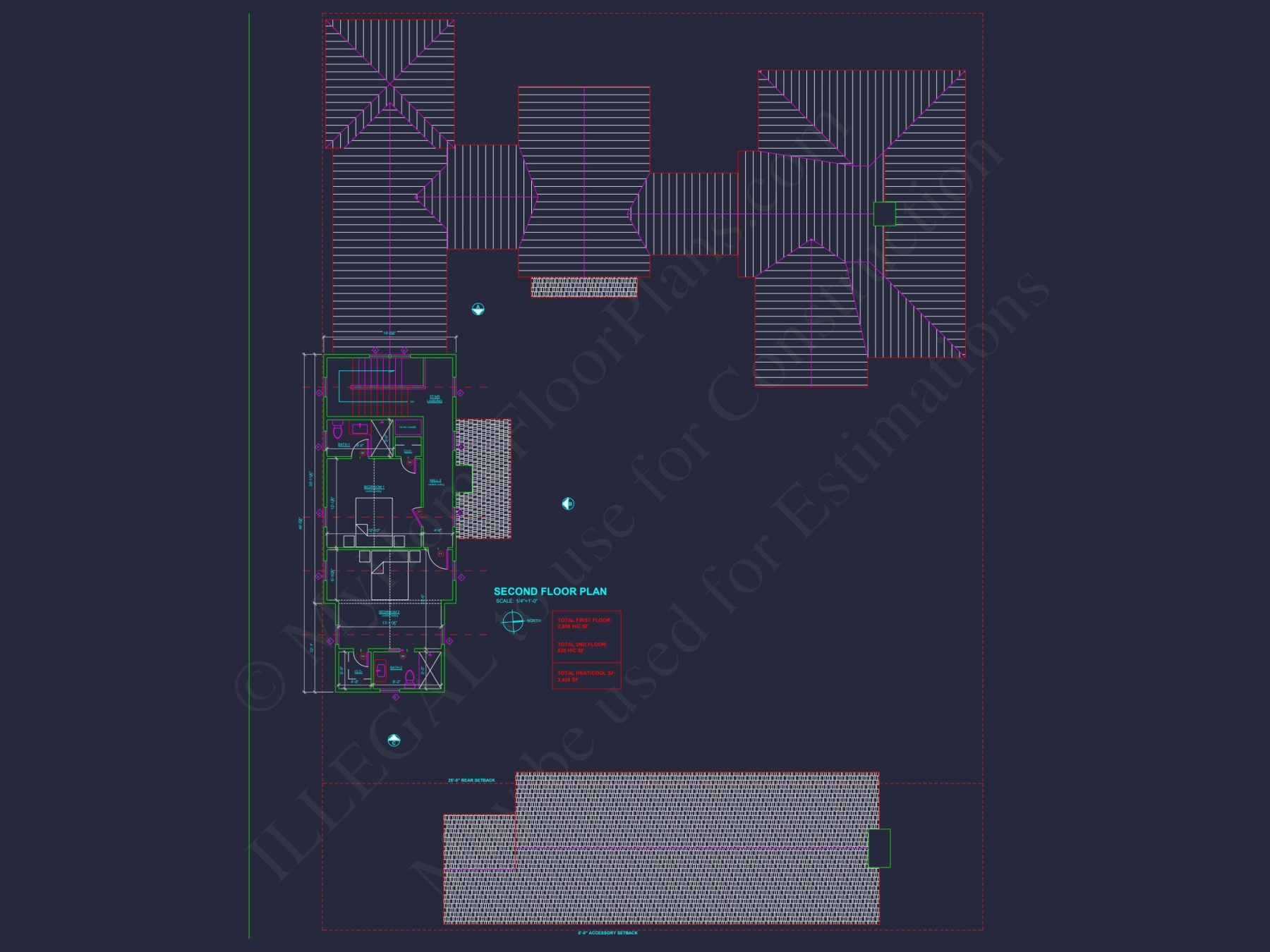 Elegant Southern house Plan with Detailed CAD Floor Designs