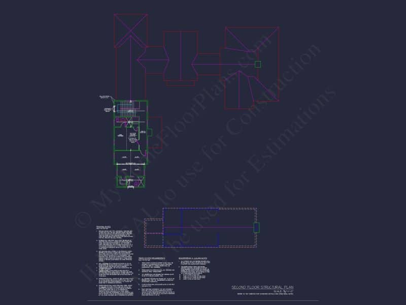 Elegant Southern house Plan with Detailed CAD Floor Designs