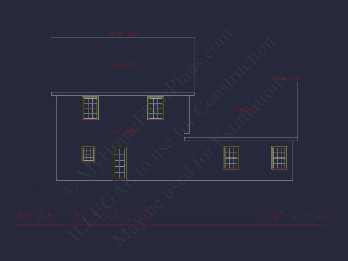 Elegant Two-Story house Plan with 4 Bedrooms & CAD Designs
