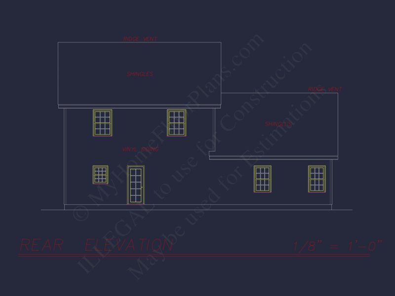 Elegant Two-Story house Plan with 4 Bedrooms & CAD Designs