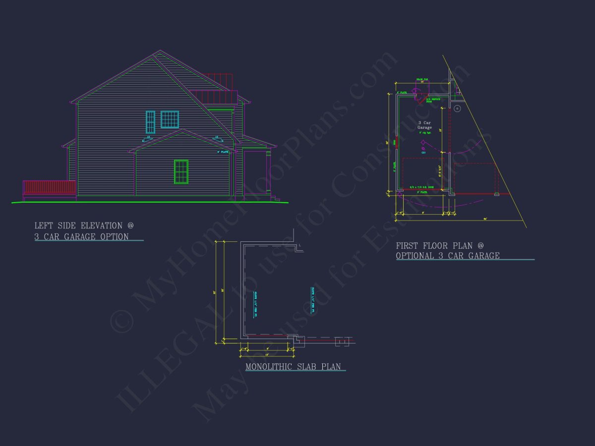 Elegant Two-Story house Plan with CAD Designs and Blueprints