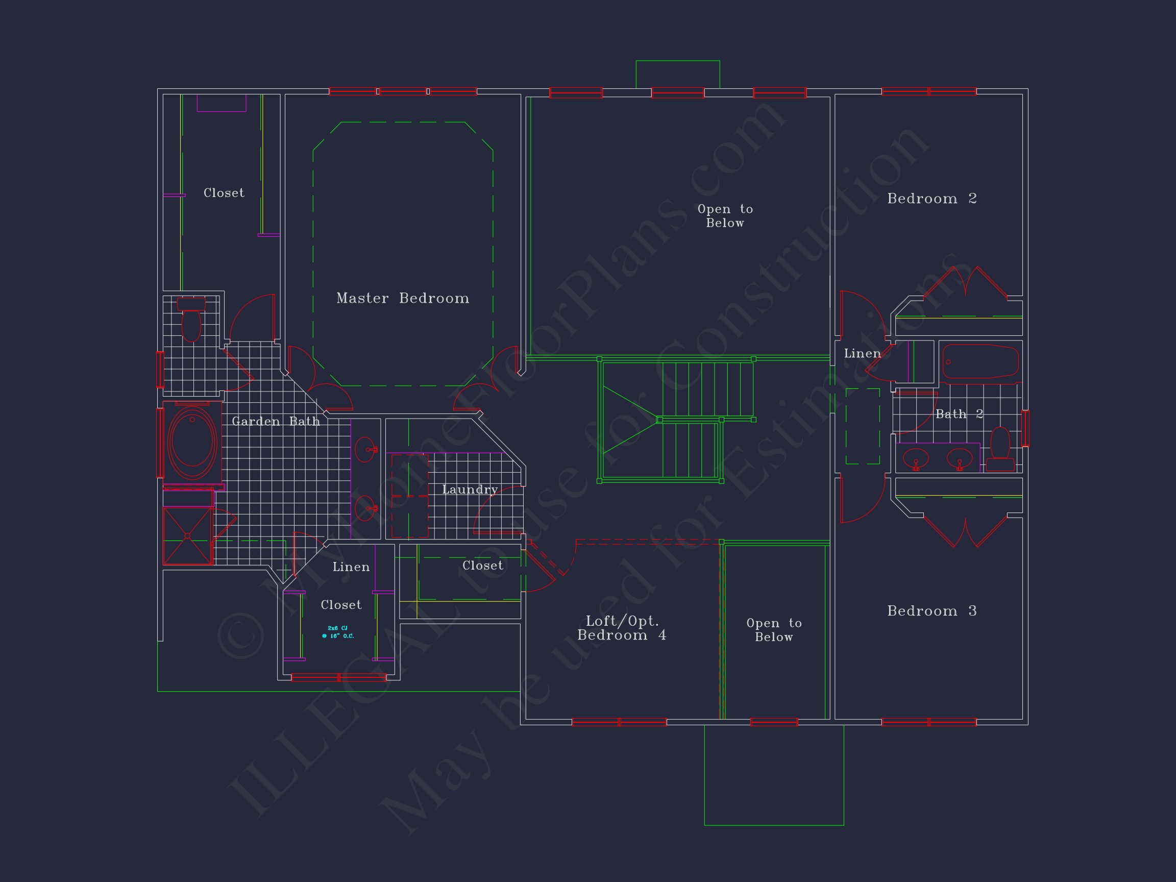 Elegant Two-Story house Plan with CAD Designs and Blueprints