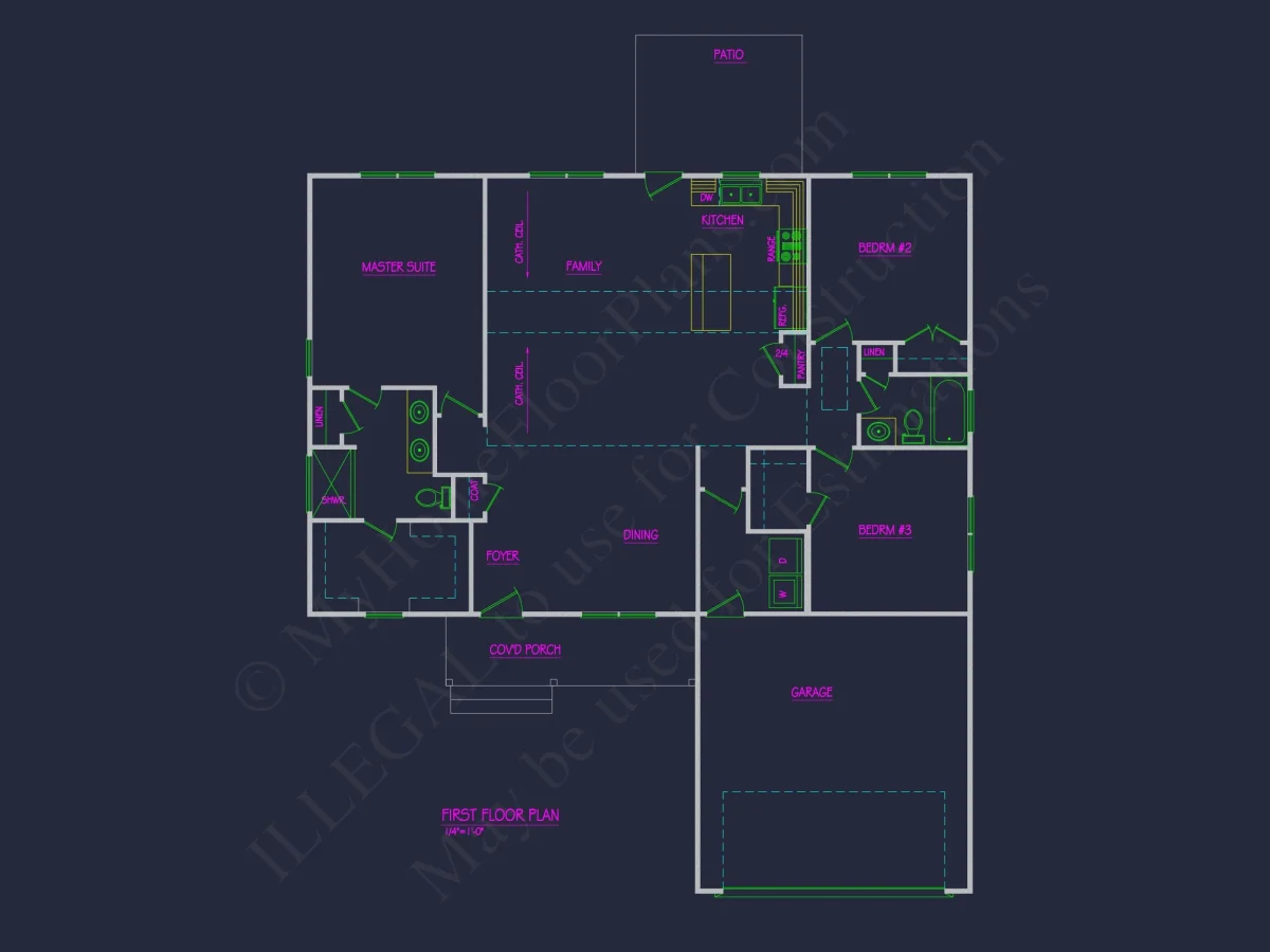 Explore house Floor Plan Blueprint: Traditional CAD Designs