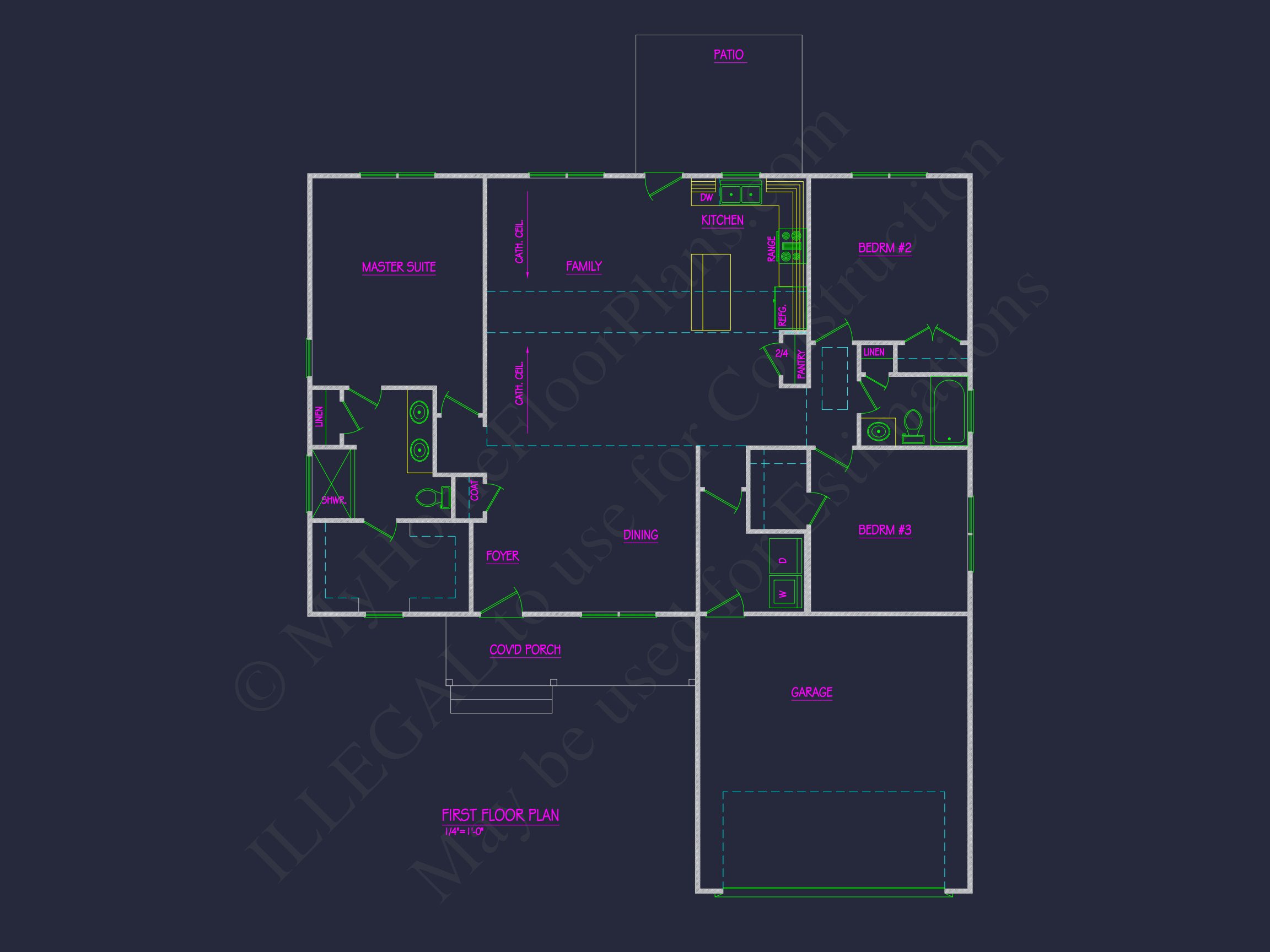 Explore house Floor Plan Blueprint: Traditional CAD Designs