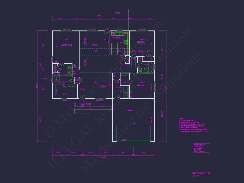 Explore house Floor Plan Blueprint: Traditional CAD Designs