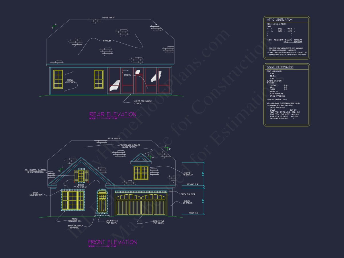 Floor Plan, CAD Blueprint for Builders