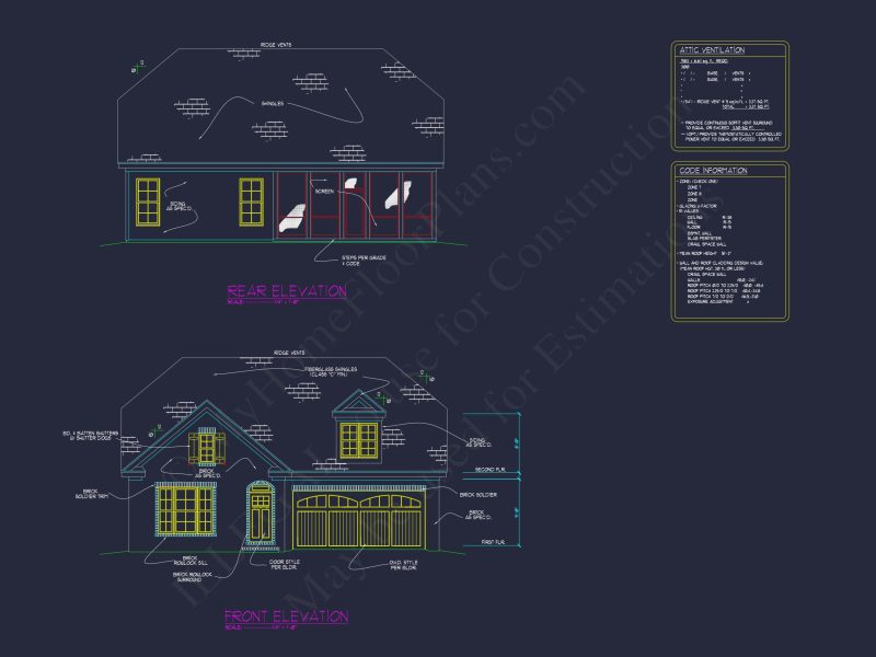 Floor Plan, CAD Blueprint for Builders