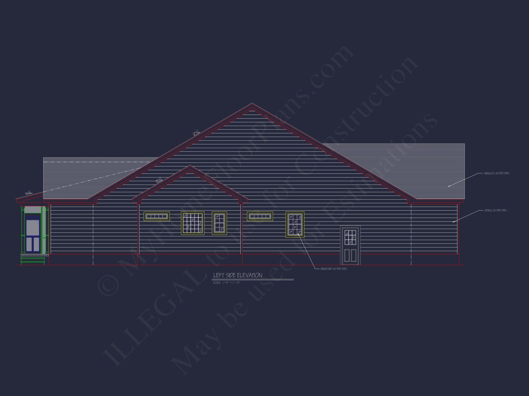 house Blueprint Plan with CAD Architecture Designs