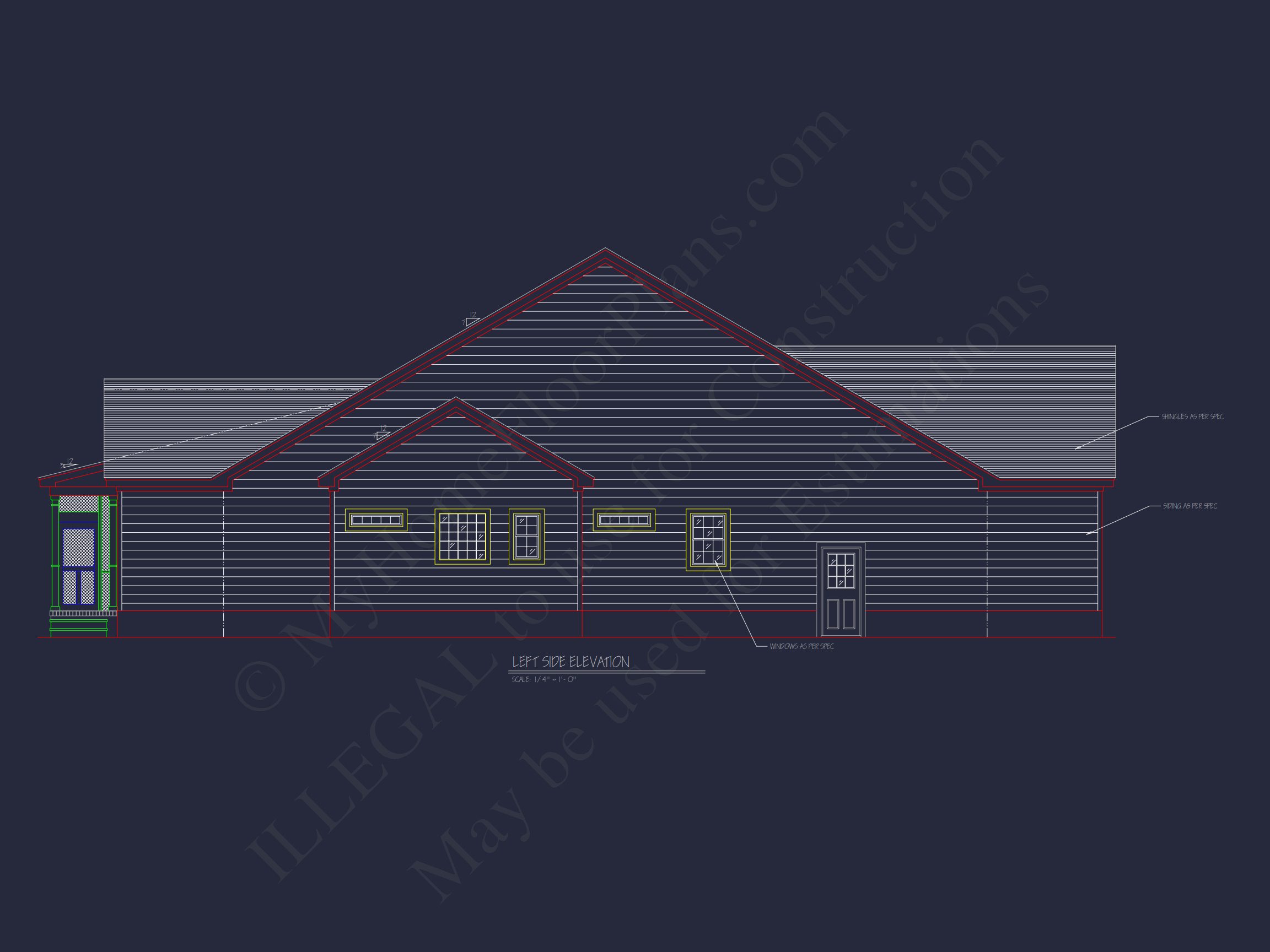house Blueprint Plan with CAD Architecture Designs