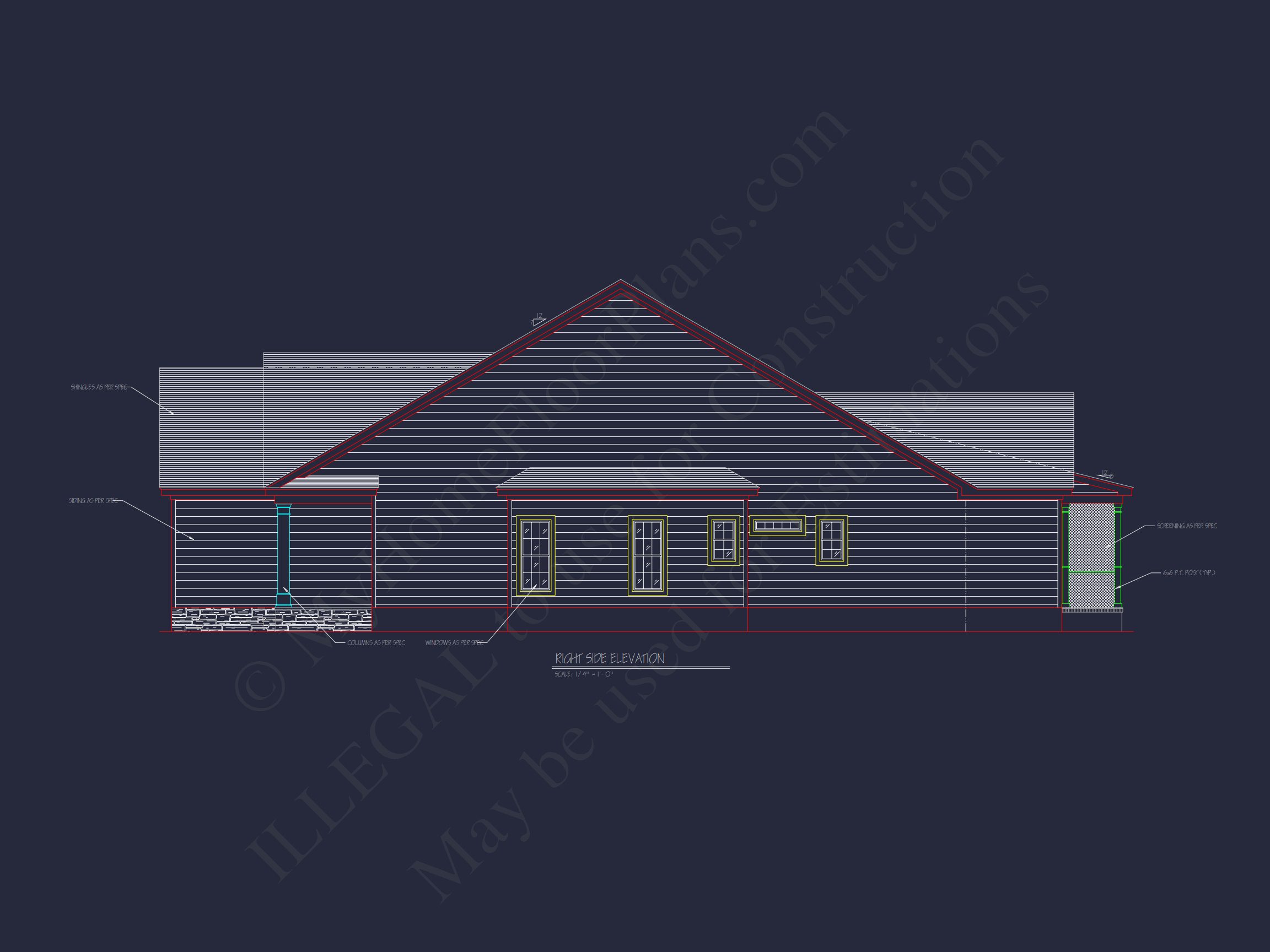 house Blueprint Plan with CAD Architecture Designs