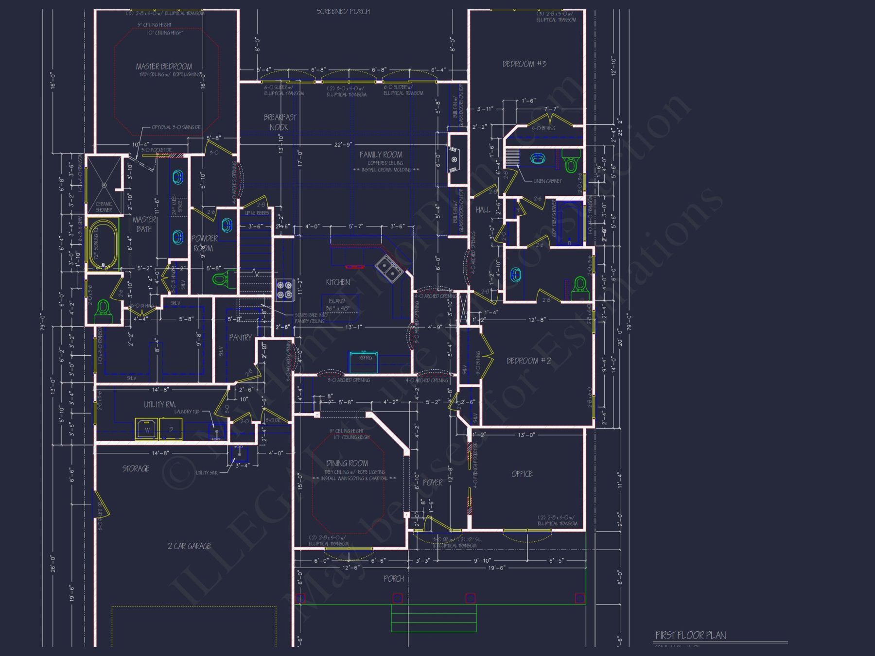 house Blueprint Plan with CAD Architecture Designs
