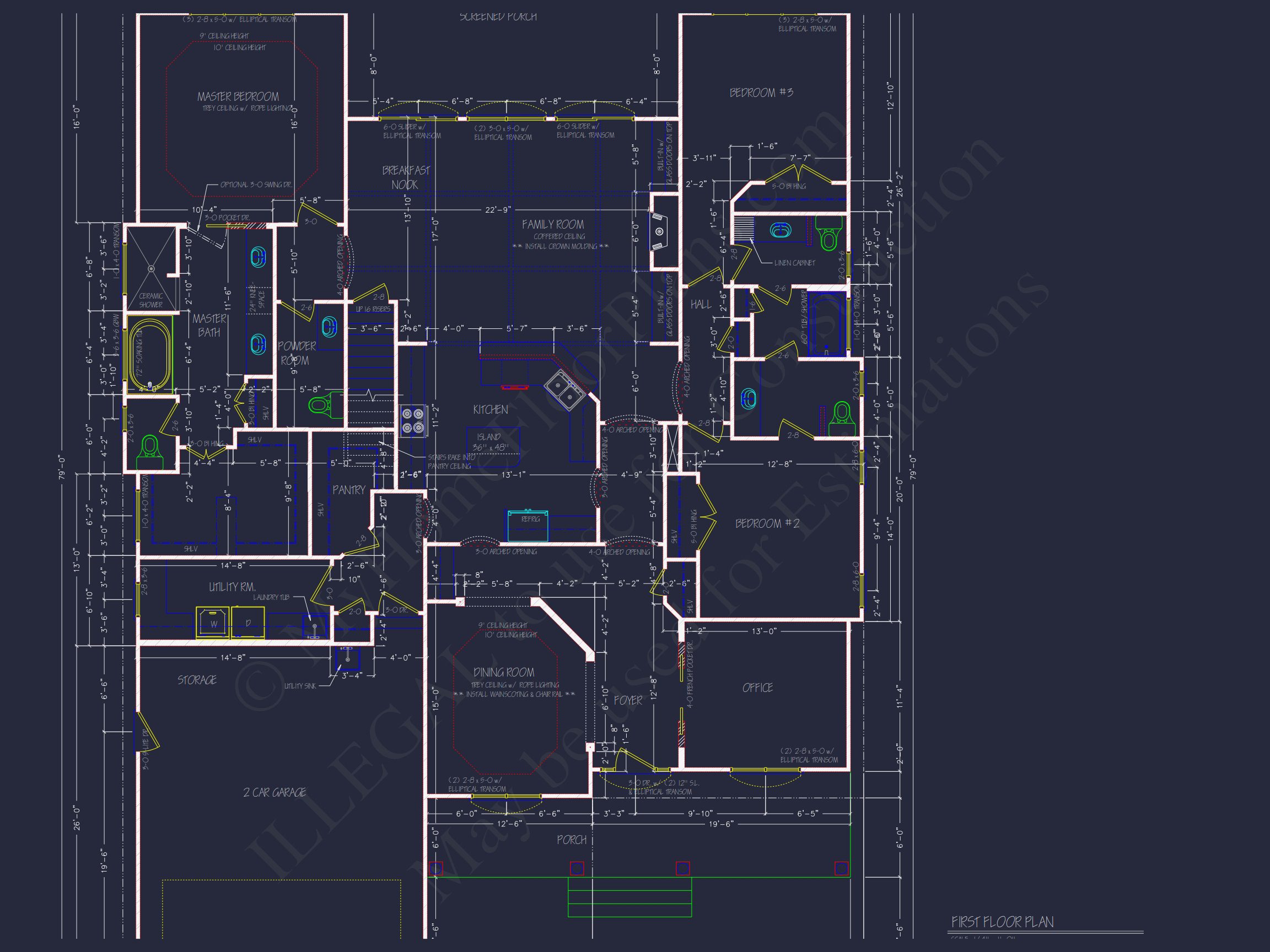house Blueprint Plan with CAD Architecture Designs