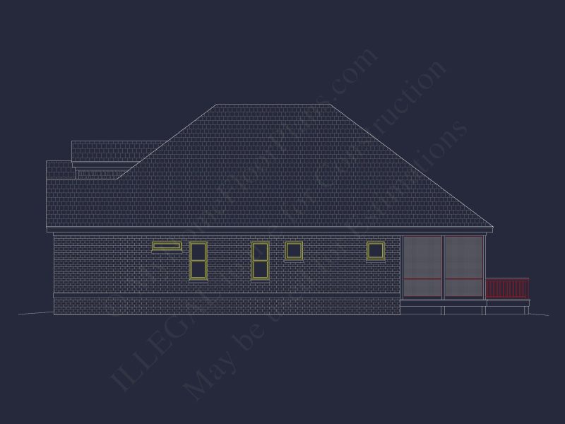 house Design Plan: 4-Bedroom Traditional Blueprint with CAD