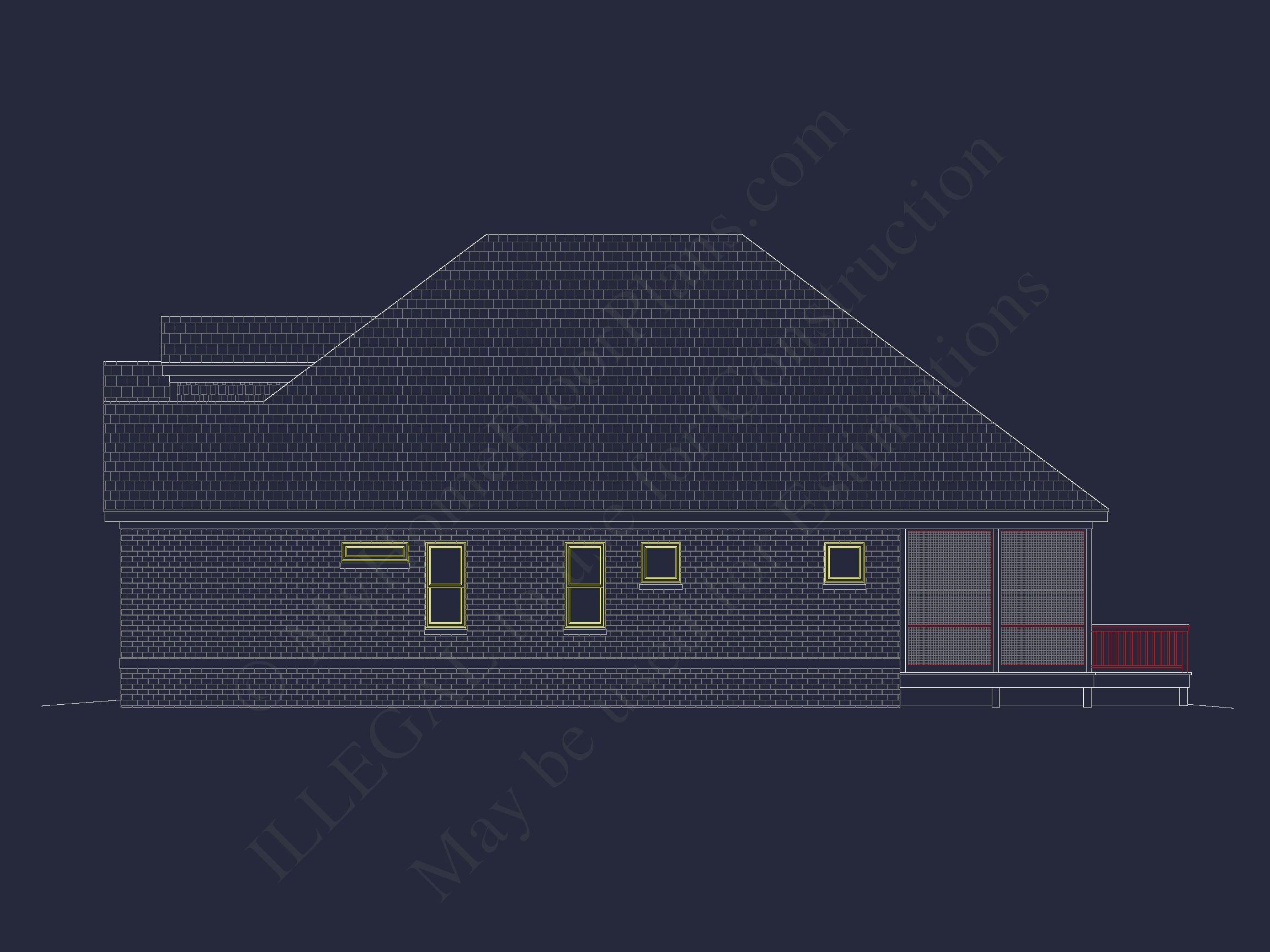 house Design Plan: 4-Bedroom Traditional Blueprint with CAD