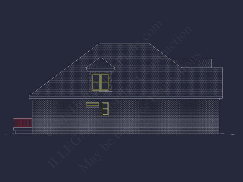 house Design Plan: 4-Bedroom Traditional Blueprint with CAD