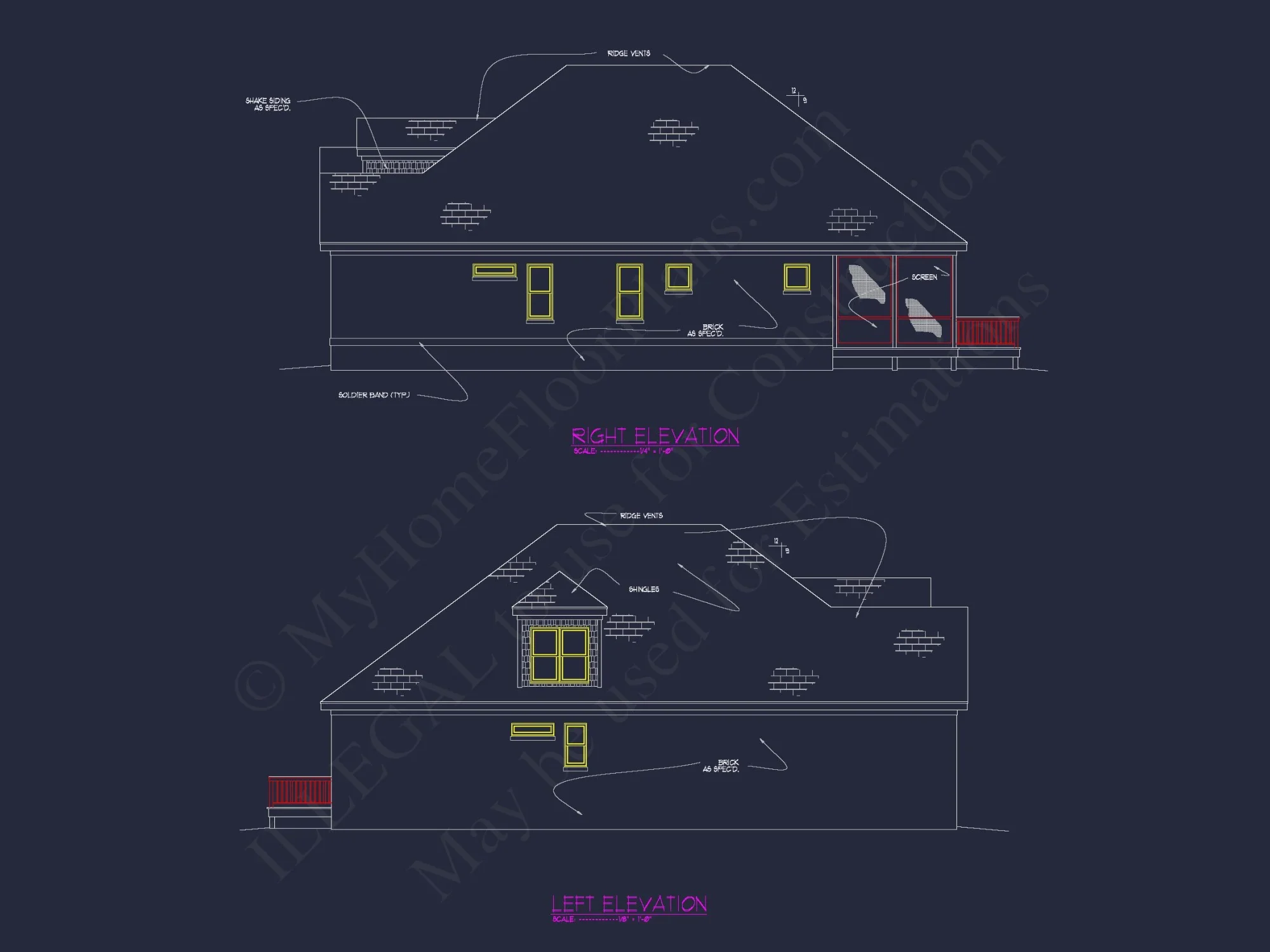 house Design Plan: 4-Bedroom Traditional Blueprint with CAD