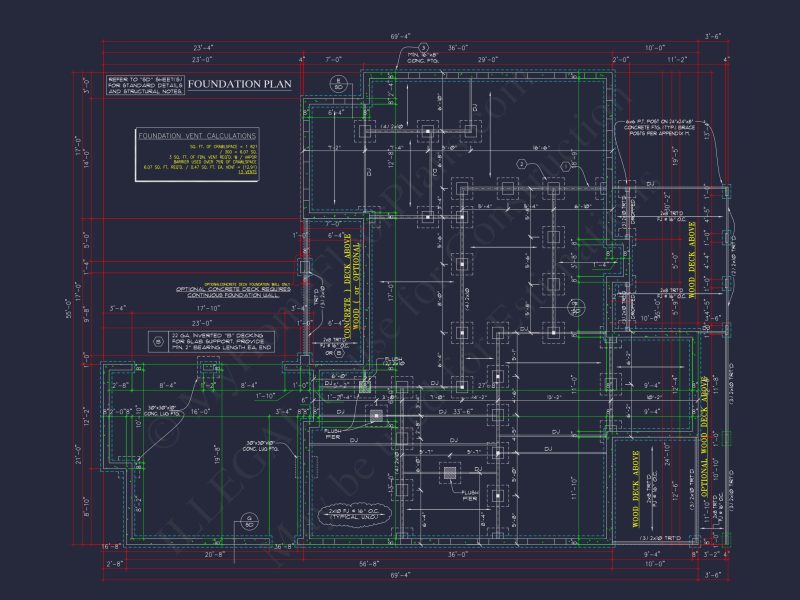 house Floor Plan Blueprint Designs: Classic 4-Bedroom Layout