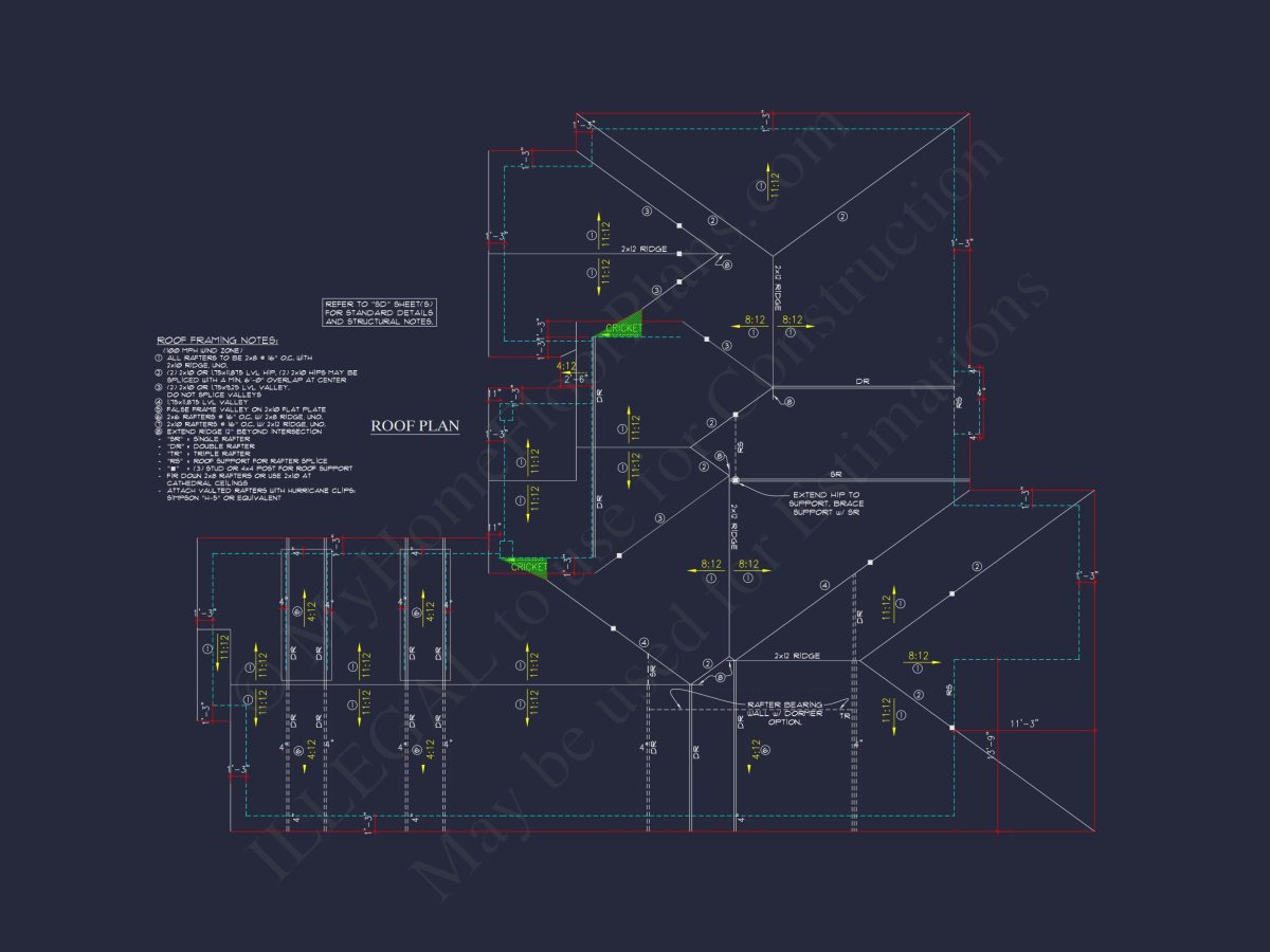 house Floor Plan Blueprint Designs: Classic 4-Bedroom Layout
