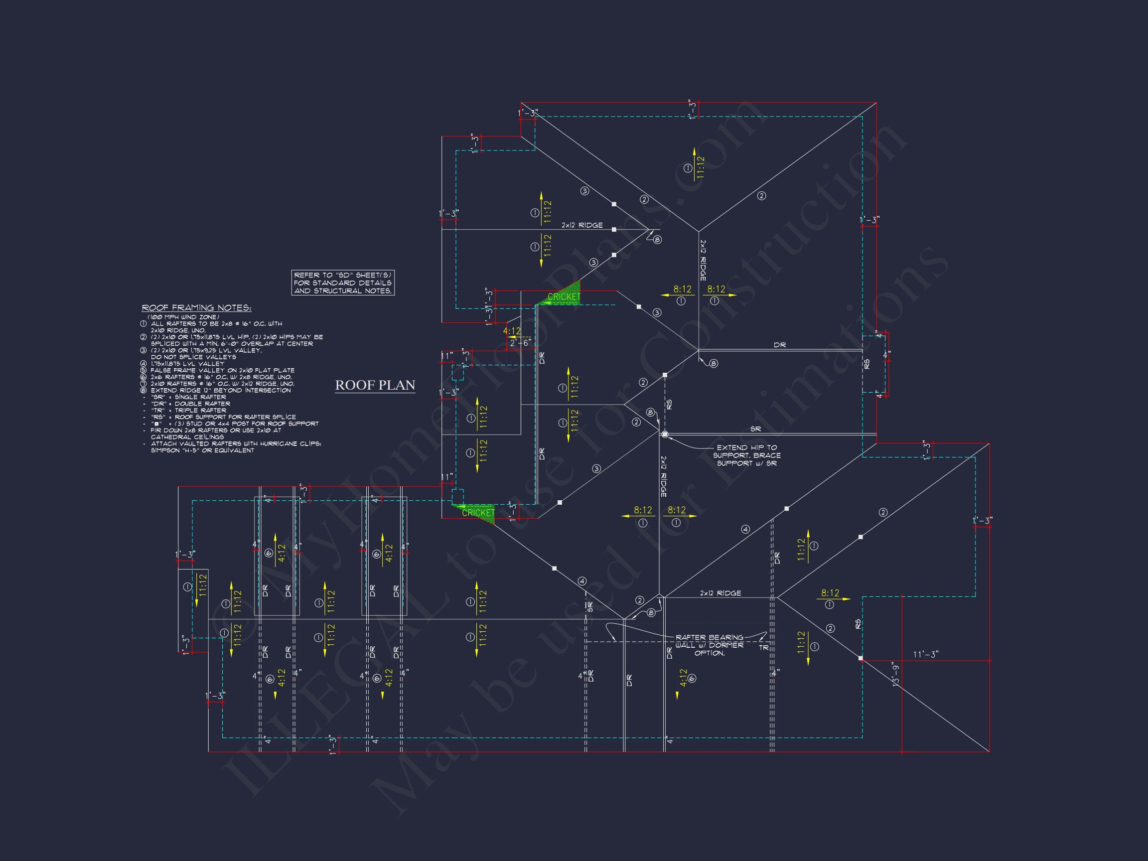 house Floor Plan Blueprint Designs: Classic 4-Bedroom Layout