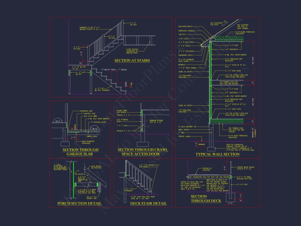 house Floor Plan Blueprint Designs: Classic 4-Bedroom Layout