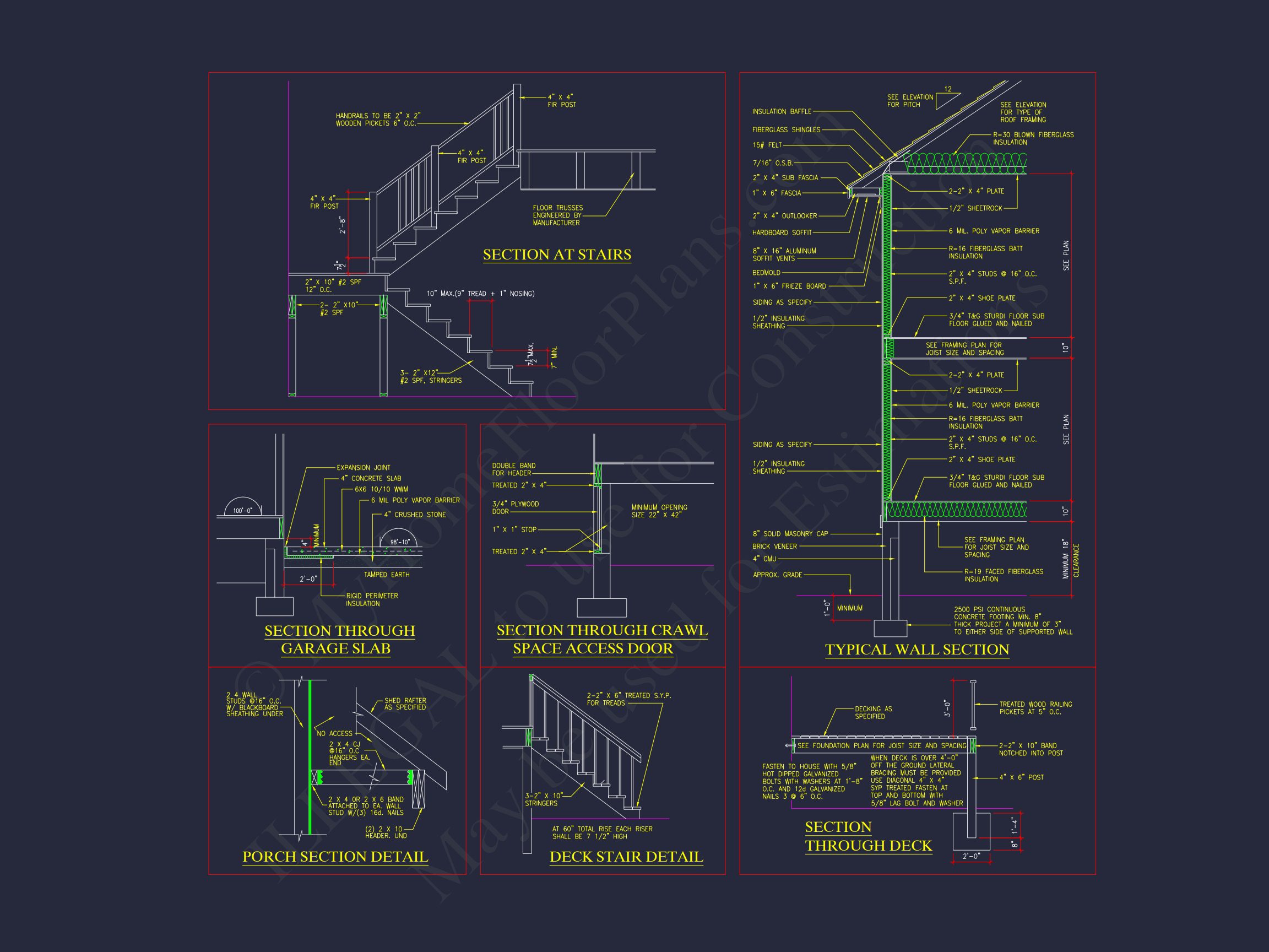 house Floor Plan Blueprint Designs: Classic 4-Bedroom Layout