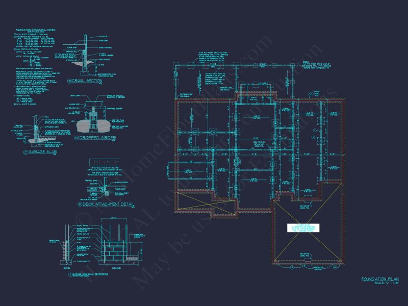 house Floor Plan Blueprint with CAD Designs for 2-story House