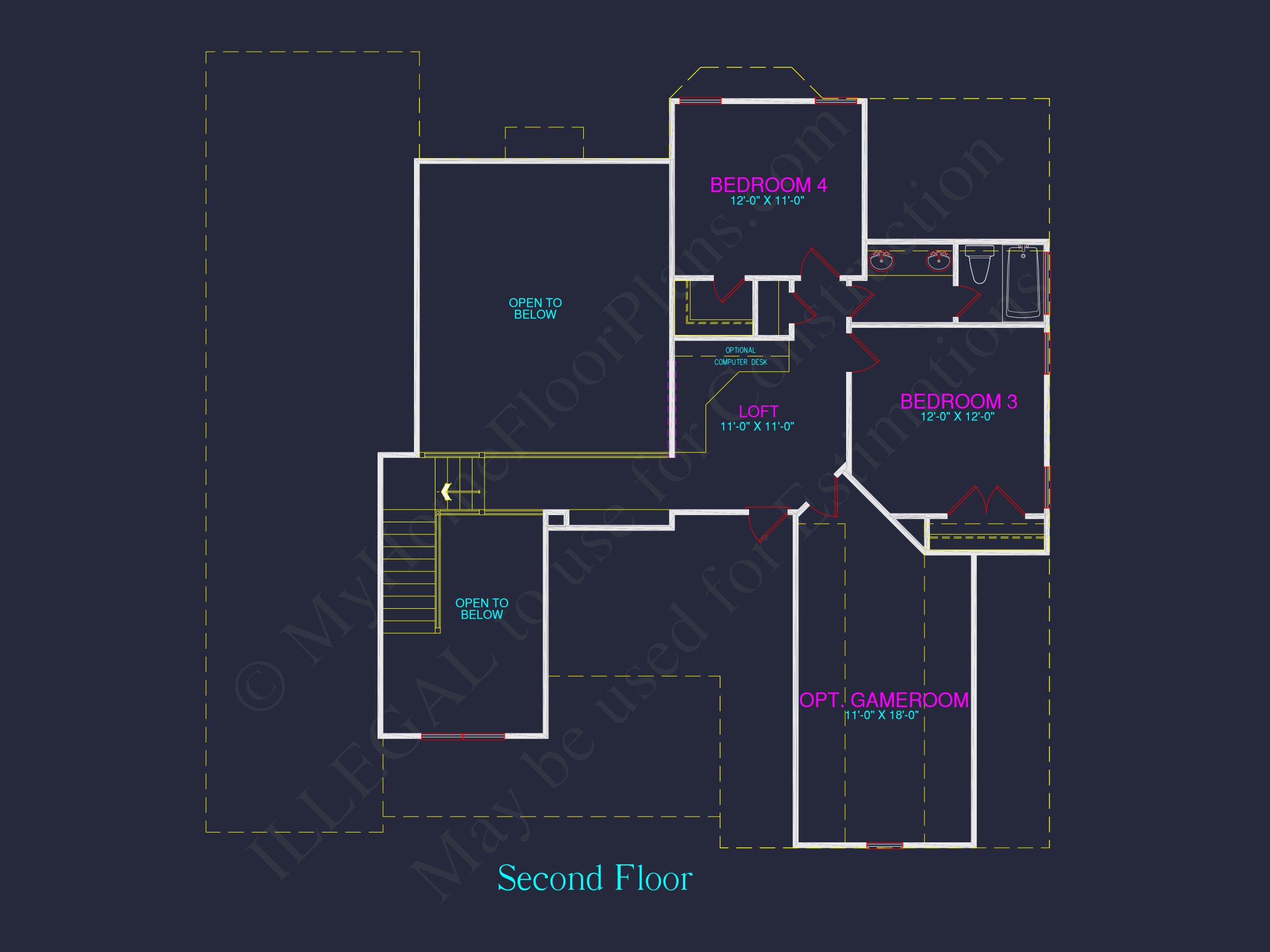 house Floor Plan with CAD and Blueprint for Modern Designs
