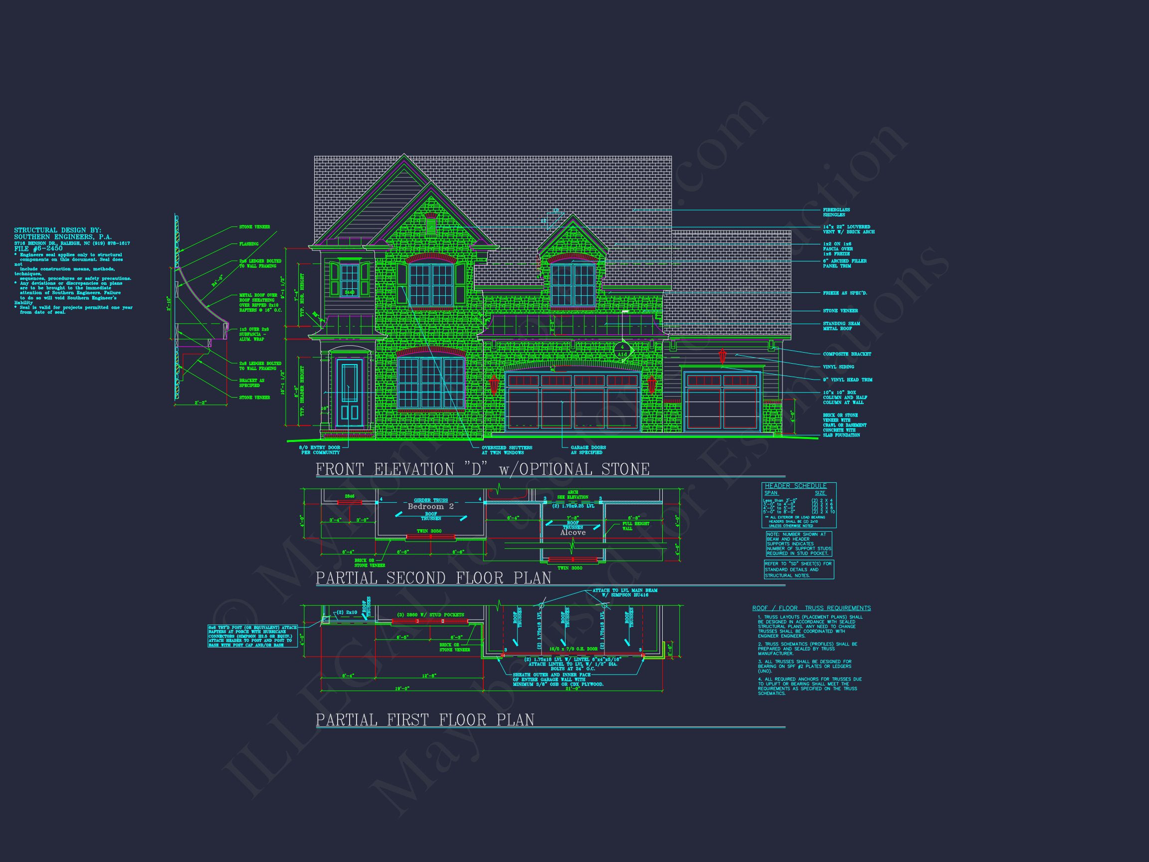 house Plan Blueprint: Spacious 4-Bed,2-Story Design with 3 Garages