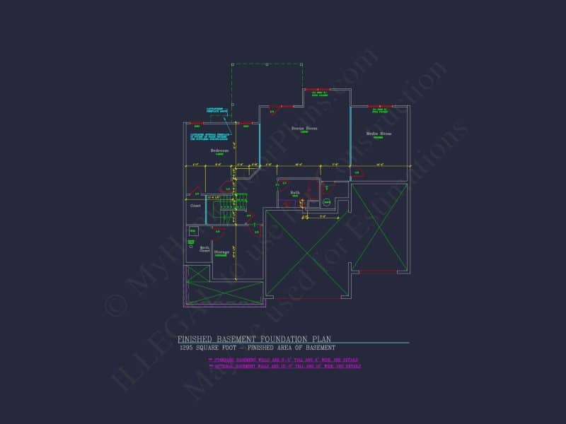 house Plan Blueprint: Spacious 4-Bed, 2-Story Design with 3 Garages