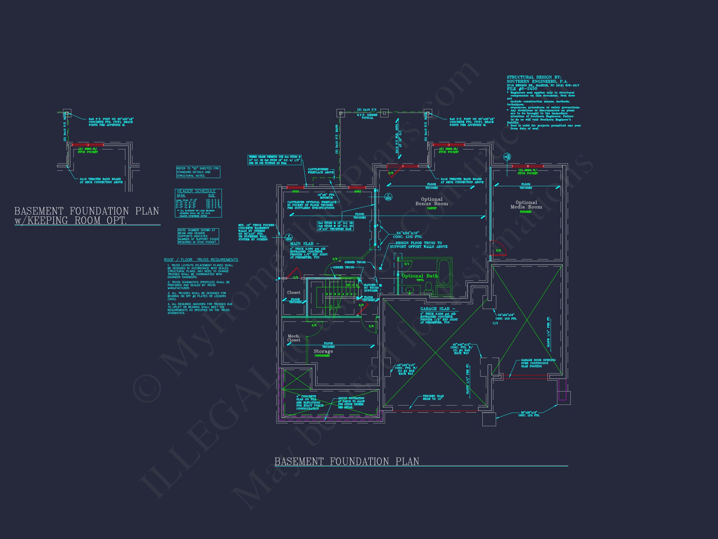 house Plan Blueprint: Spacious 4-Bed,2-Story Design with 3 Garages