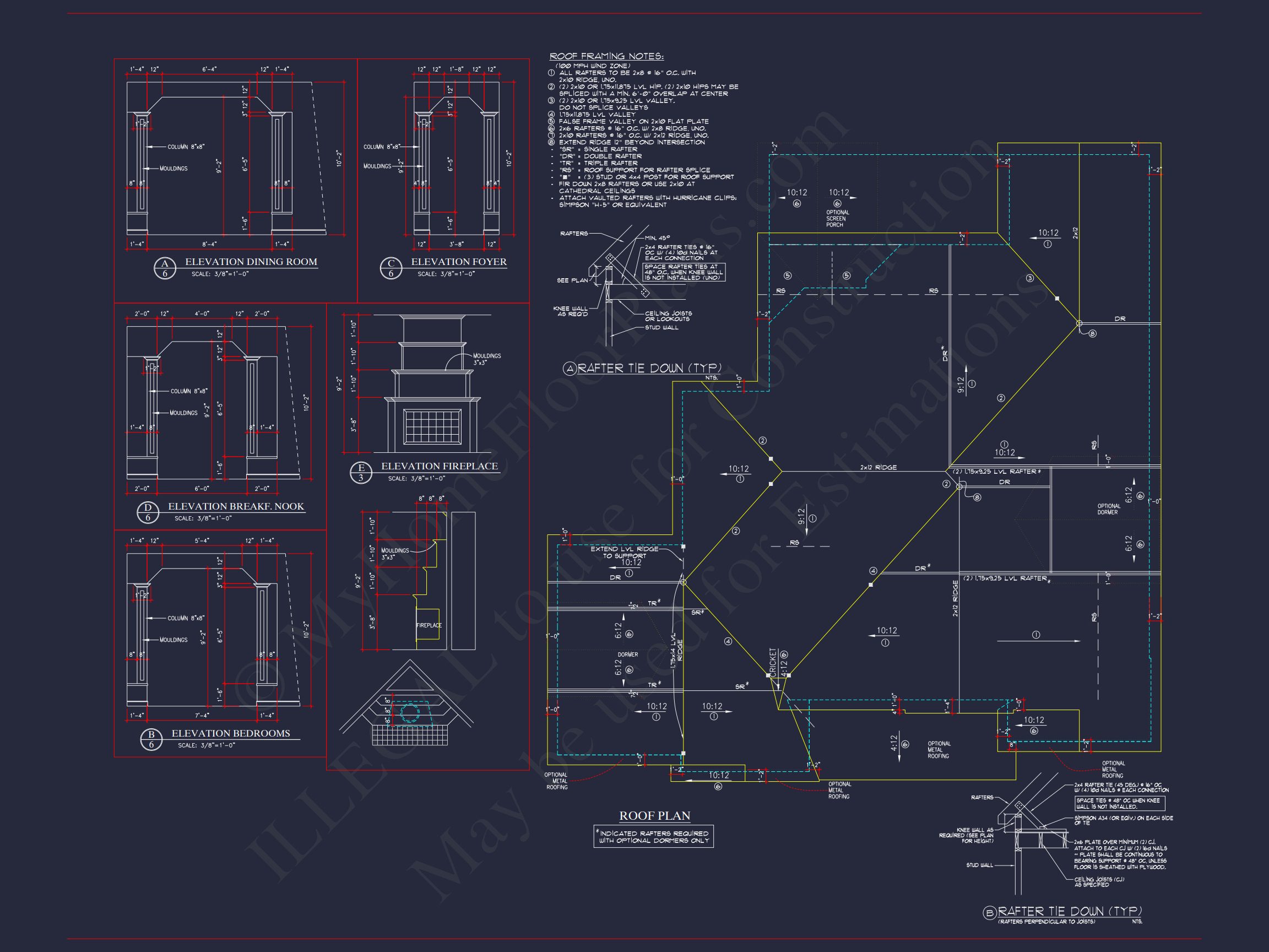 house Plan Blueprints with CAD Architecture Designs