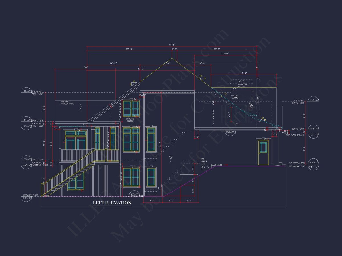 house Plan Blueprints with CAD Architecture Designs