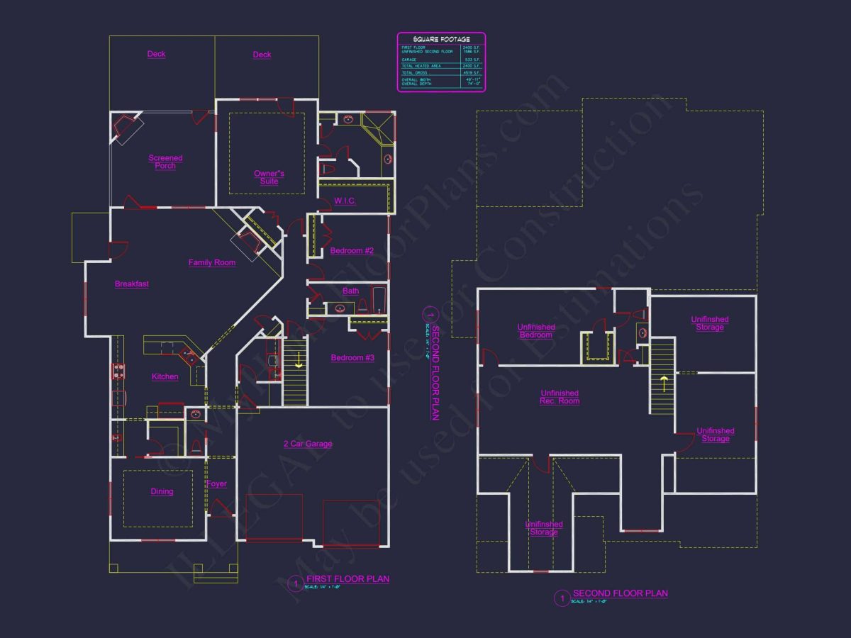house Plan for Modern Craftsman Design and CAD Blueprint