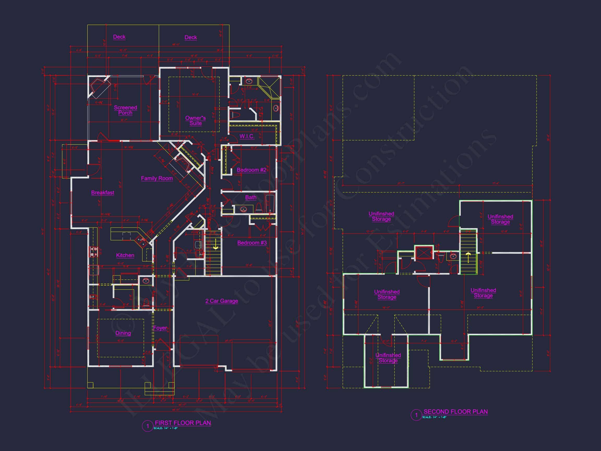 house Plan for Modern Craftsman Design and CAD Blueprint